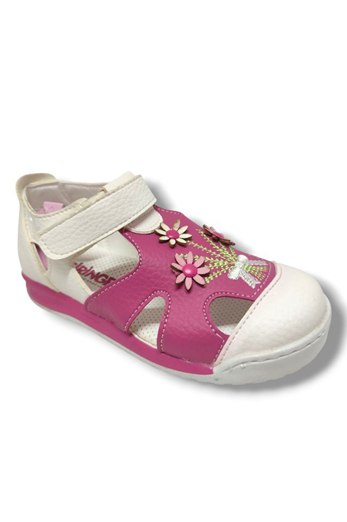 Şiringenç 1515-20 Çiçekli Kız Ayakkabı Pembe Beyaz