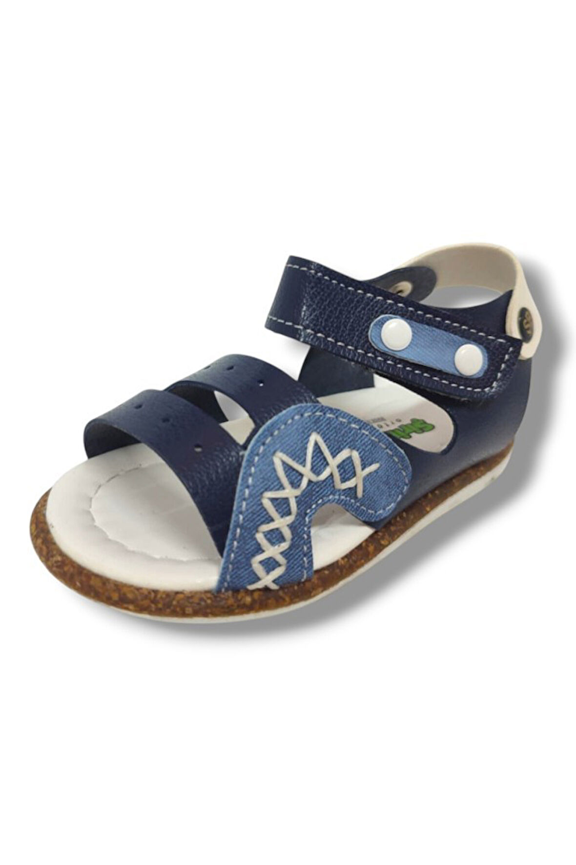 Şirinbebe 1548-20 Anatomik Dikiş Çirtli Erkek Çocuk Sandalet Lacivert Mavi 21-25