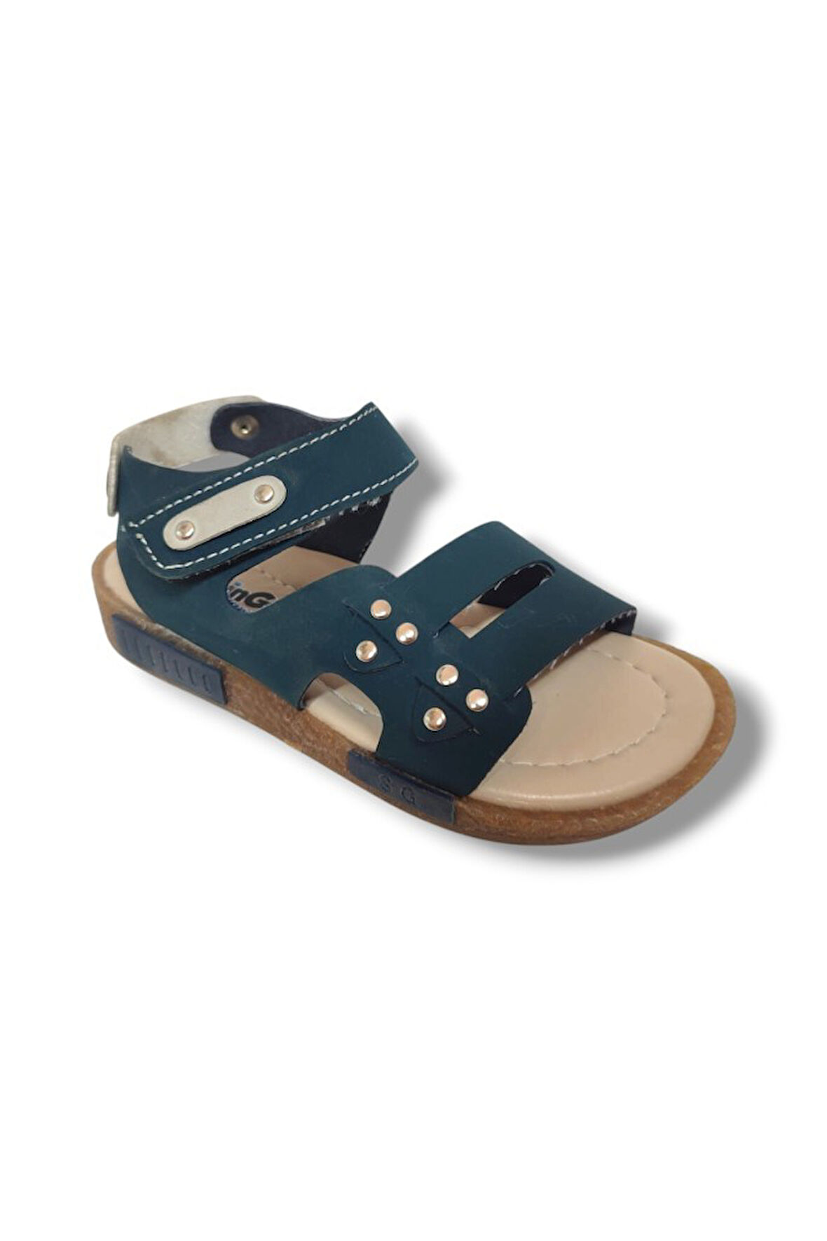Şiringenç 1577-20 Tek Bant Cırtlı Erkek Çocuk Sandalet Lacivert 26-30