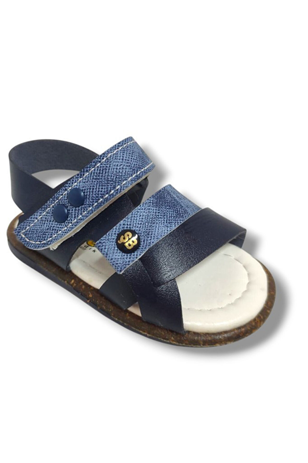 Şirinbebe 1638-20 Anatomik 3 Bant Kemer Tokalı Erkek Çocuk Sandalet Lacivert Mavi 18-20