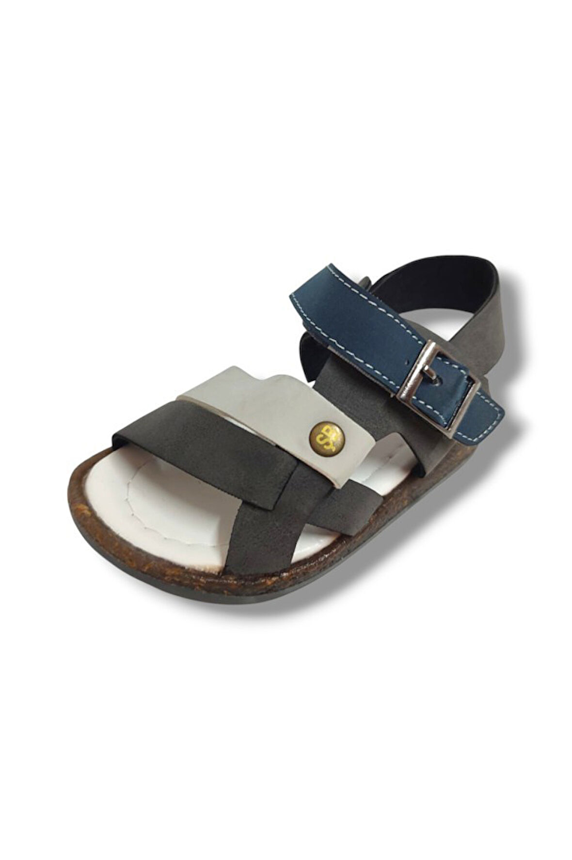 Şirinbebe 1650-20 Anatomik 3 Bant Kemer Tokalı Erkek Çocuk Sandalet Lacivert Füme 21-25