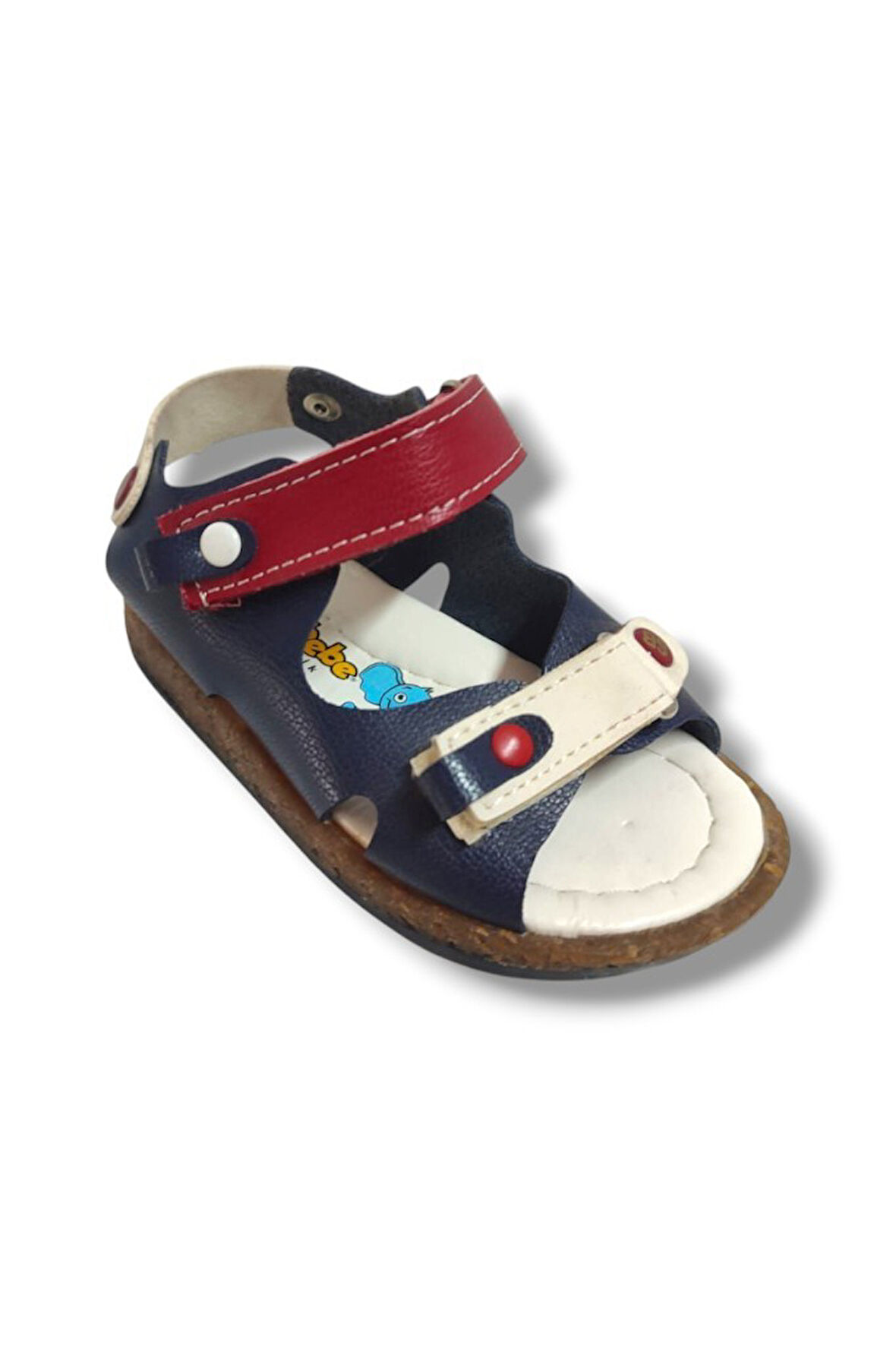 Şirinbebe 1660-20 Çift Cırt Tokalı Erkek Çocuk Sandalet Lacivert Kırmızı 21-25