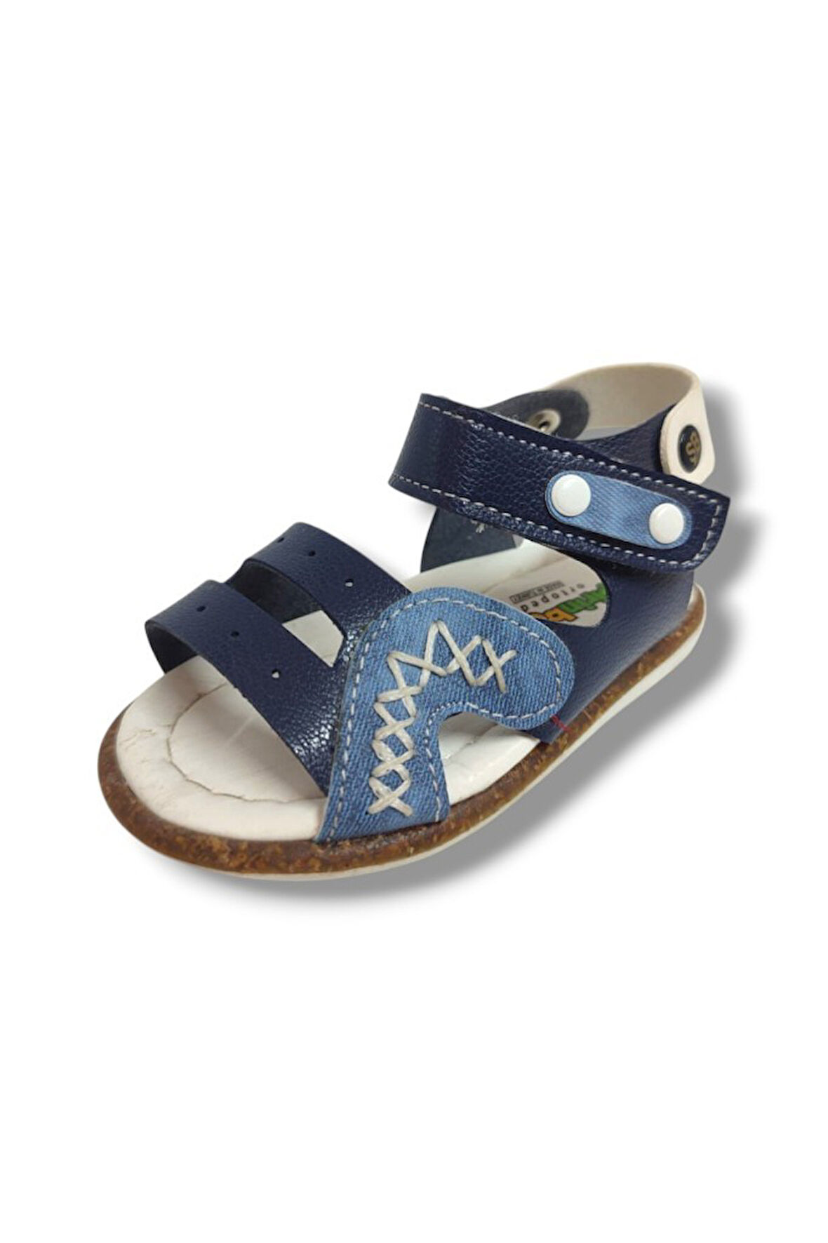 Şirinbebe 1661-20 Anatomik Dikiş Cırtlı  Erkek Sandalet Lacivert Mavi 18-20
