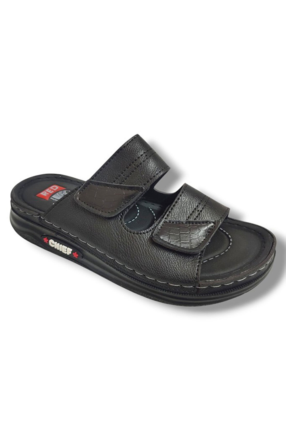 Pera 04-25 Anatomik Çift Bant Cırtlıı Erkek Terlik