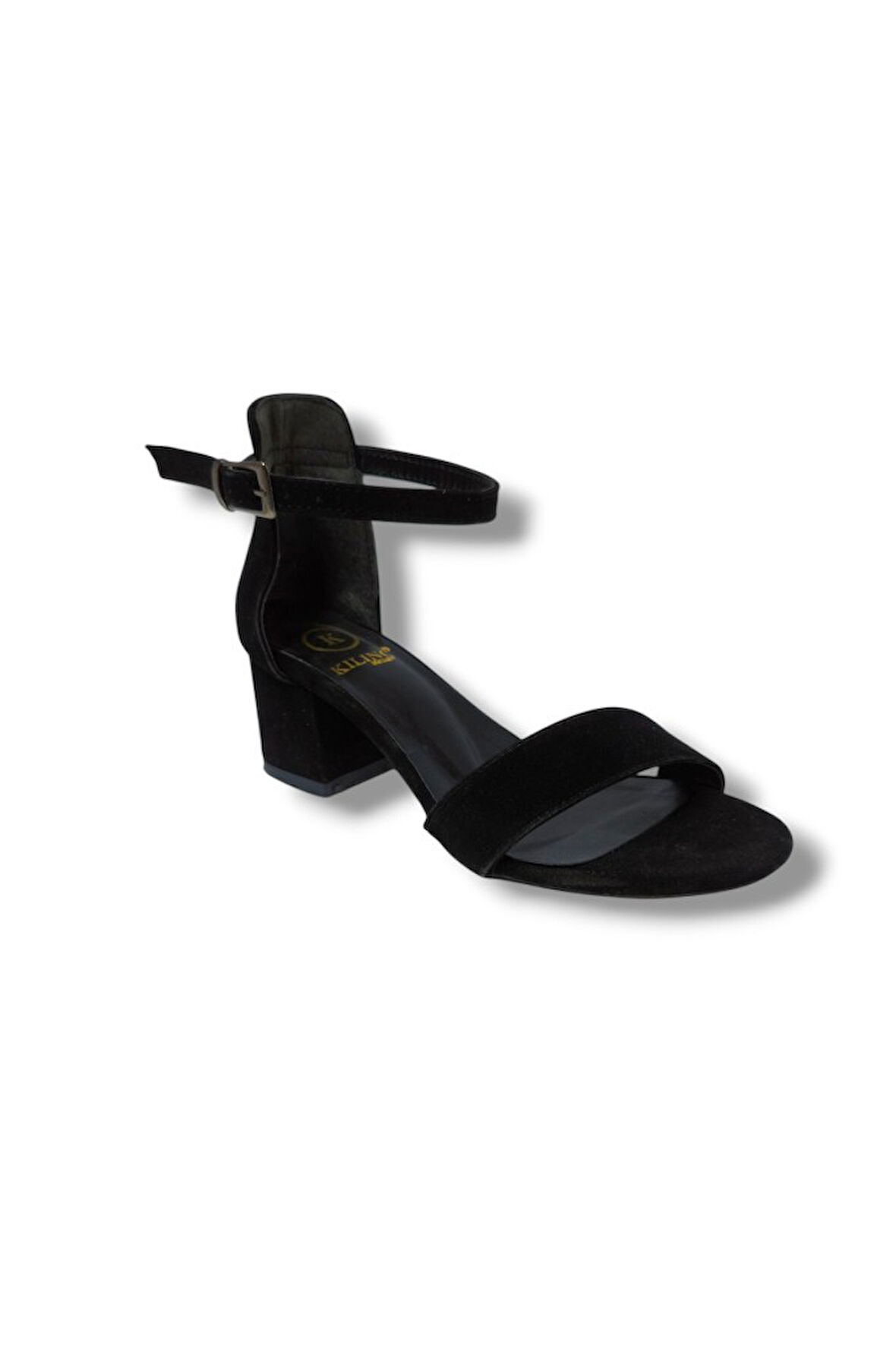 Kılınç 985-25 Süet Anatomik Tek Bant Kalın Topuk Kadın Sandalet