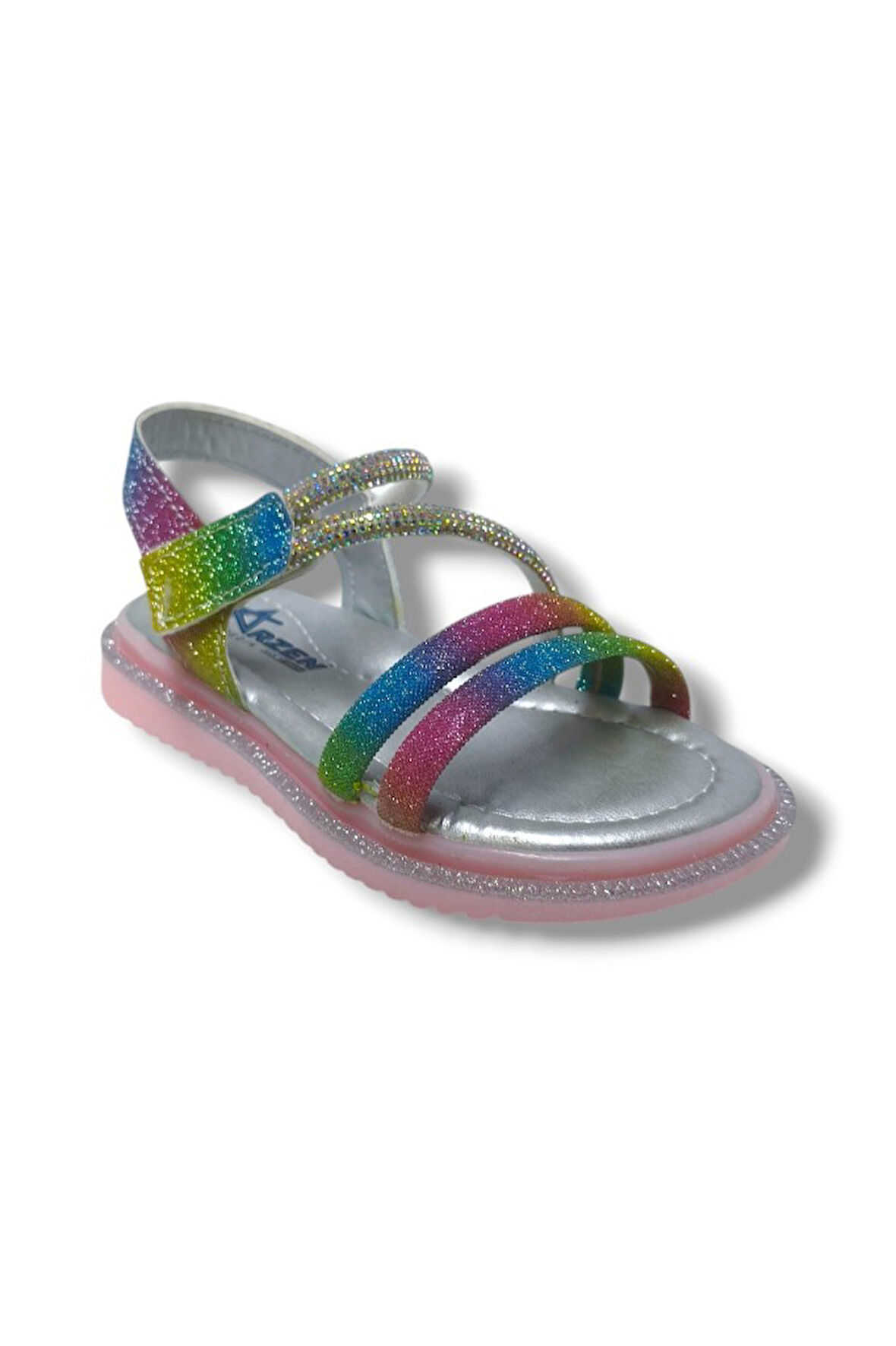 Arzen Bebe 231-25 Anatomik Simli Taşlı Cırtlı Kız Çocuk Sandalet 26-30