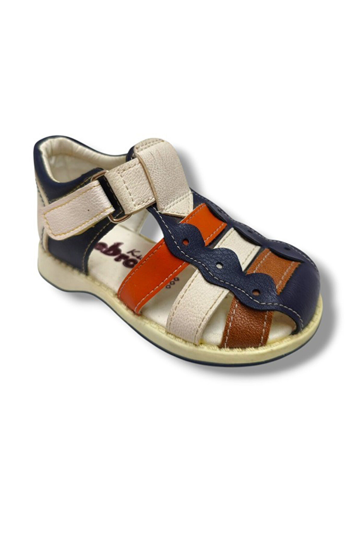 Şiringenç 3024-20 Dikişli Erkek Çocuk Sandalet Lacivert Kırmızı 18-20