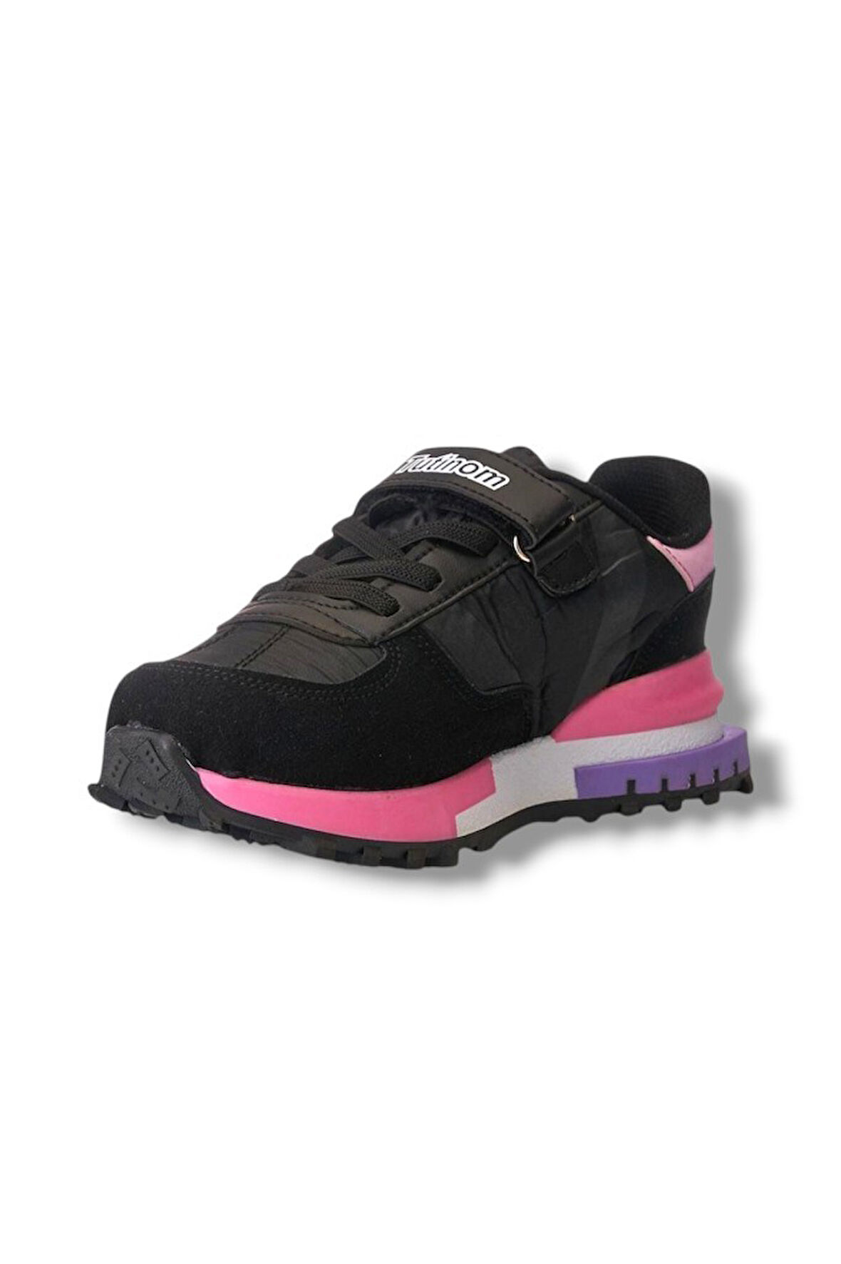 Tutinom 807-26 Anatomik Paraşüt Kumaş Kız Çocuk Sneaker Siyah Pembe 31-35