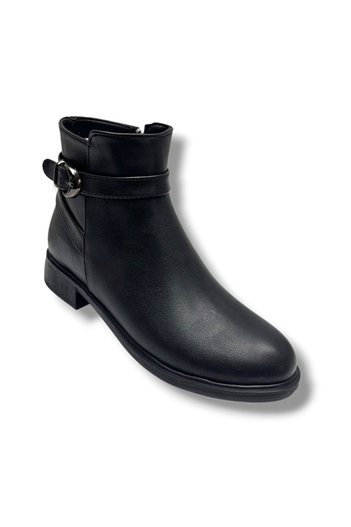 Fancy 5000-26 Anatomik Cilt Deri Tokalı Fermıuarlı Kadın Bot