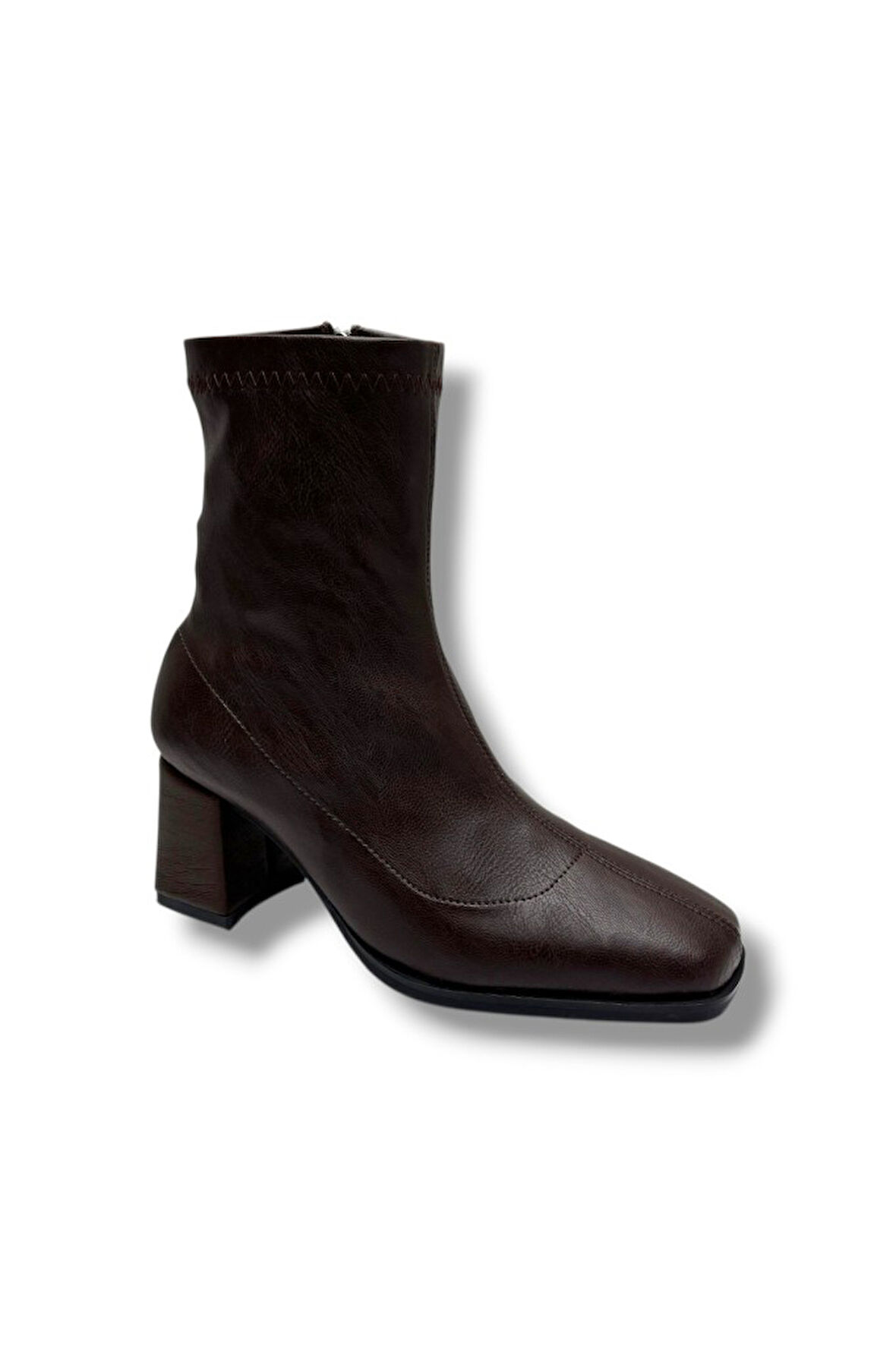 Kılınç 565-26 Cilt Deri Fermuarlı Kalın Topuk Kadın Bot