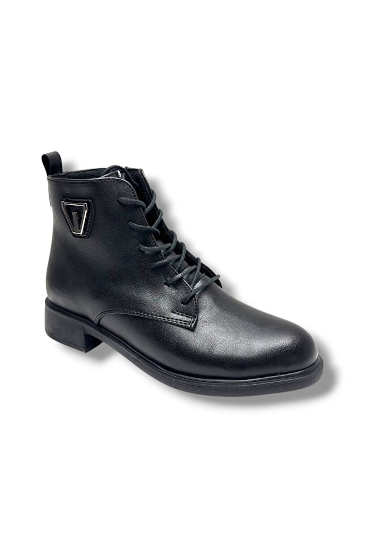 Fancy 5004-26 Anatomik Cilt Deri Fermuarlı Bağcıklı Kadın Bot