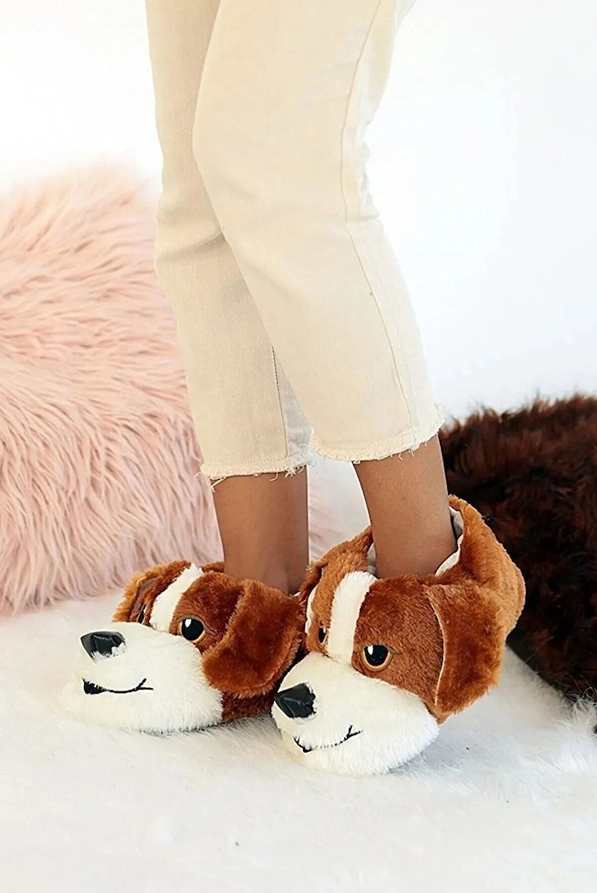 Çiçek 160-26 Termal Köpek Figürlü Panduf 36-40