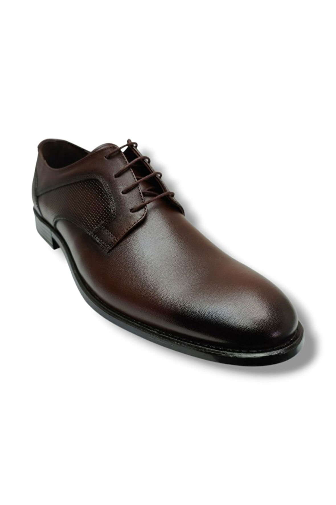 Cakgo 2006-26 Hakiki Deri Anatomik Enjeksiyon Taban Bağcıklı Erkek Ayakkabı 45-47