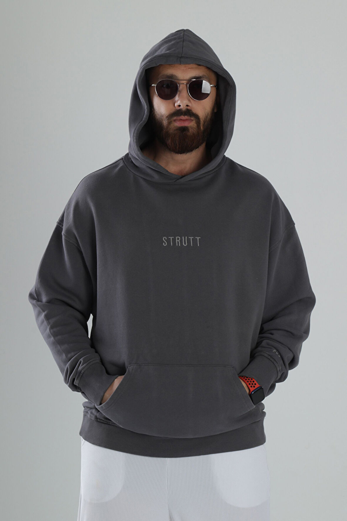 Oversize Füme Hoodie