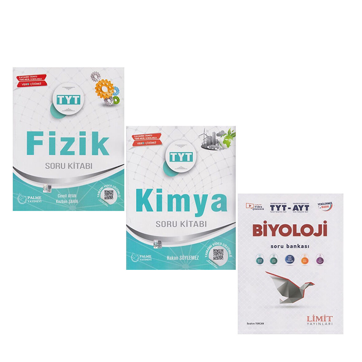 Palme TYT Fizik ve Kimya Limit TYT AYT Biyoloji Soru Bankası 3 Kitap Set