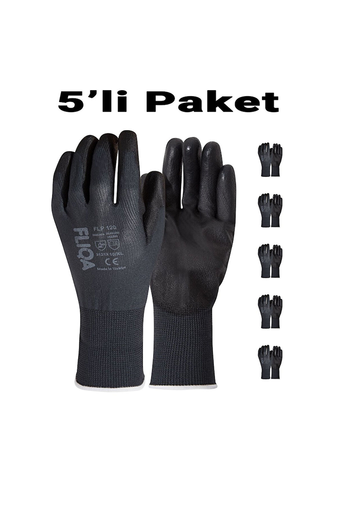 FLP-120 PU Hassas Montaj İş Eldiveni 5'li Paket