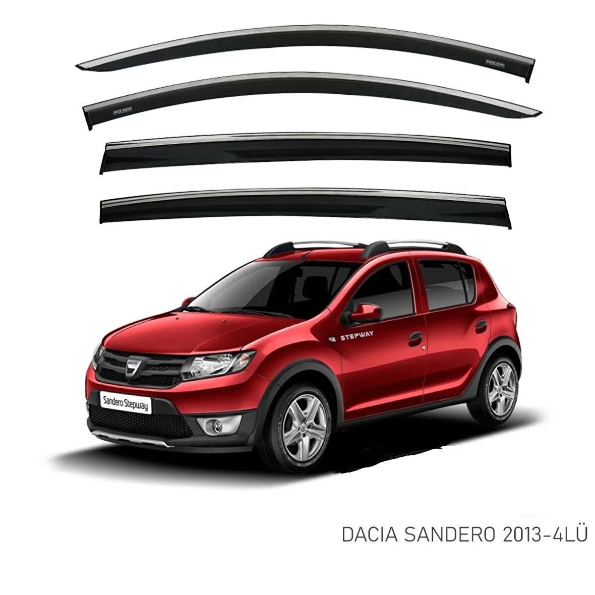 EKİCİLER  DACIA SANDERO STEPWAY 2013 SONRASI KROMLU CAM RÜZGARLIĞI