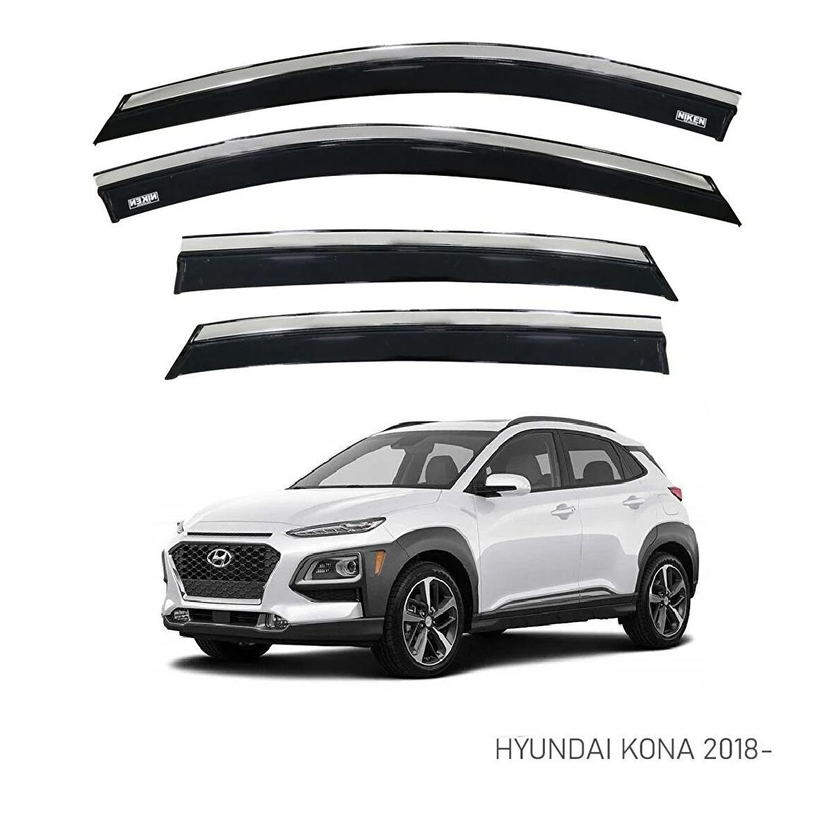 EKİCİLER HYUNDAI KONA 2018 SONRASI KROMLU CAM RÜZGARLIĞI