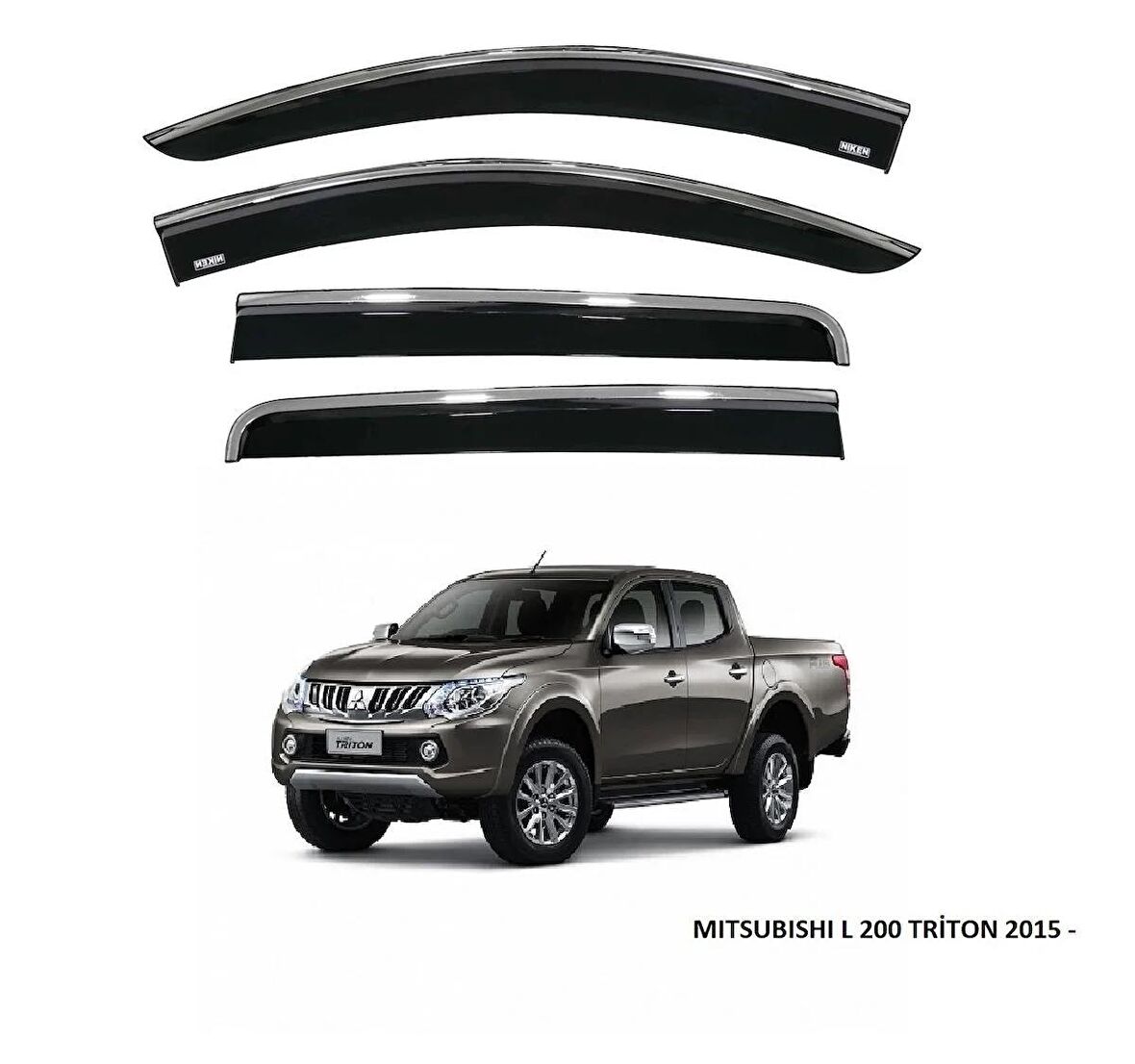 EKİCİLER MITSUBISHI L-200 2015 SONRASI KROMLU CAM RÜZGARLIĞI