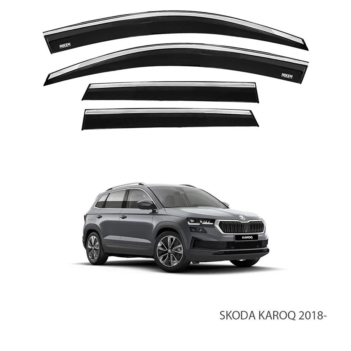 EKİCİLER SKODA KAROQ 2017 SONRASI KROMLU CAM RÜZGARLIĞI