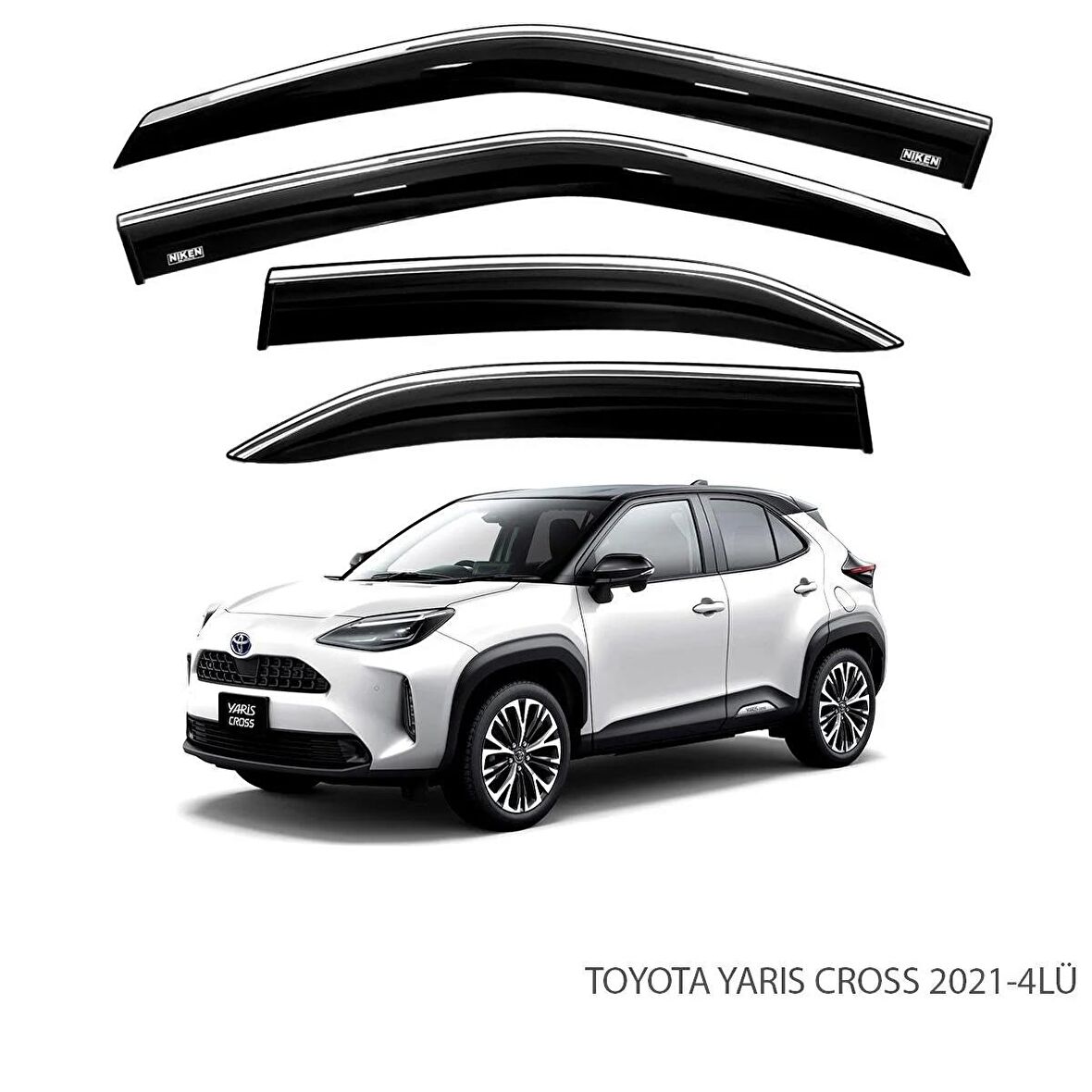 EKİCİLER TOYOTA YARİS 2020 SONRASI CROSS KROMLU CAM RÜZGARLIĞI
