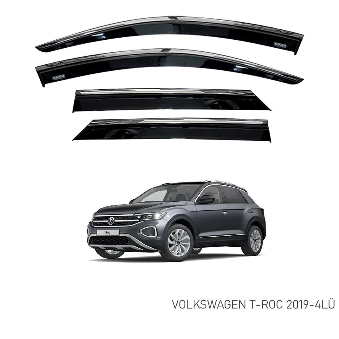 EKİCİLER VOLKSWAGEN T-ROC 2019 SONRASI KROMLU CAM RÜZGARLIĞI