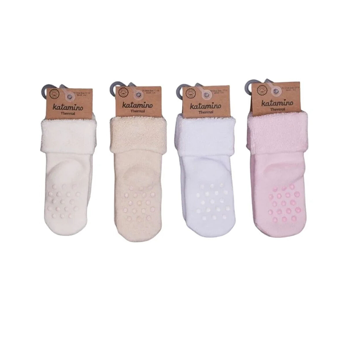 Katamino Beru Katlamalı Abs'li Kız Bebek Havlu Soket Çorap K42260 Asorti