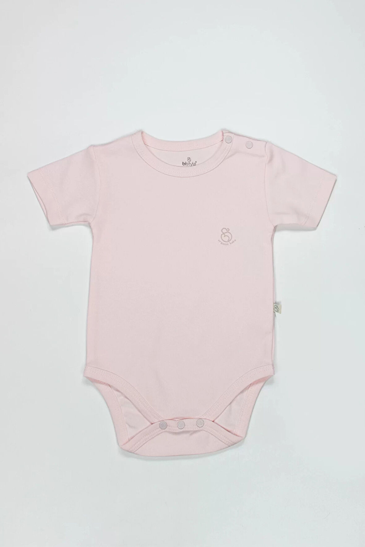 Bistyle Organik Natural Basic Style Yarım Kol Body Bs17103 Pembe
