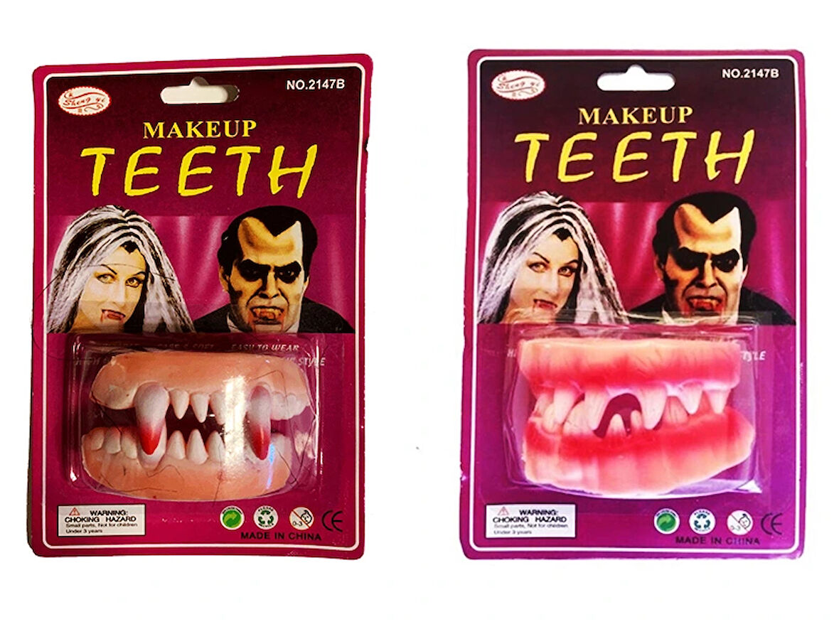 Takma Vampir Dişi 2 Adet Vampir Ve Seyrek Model