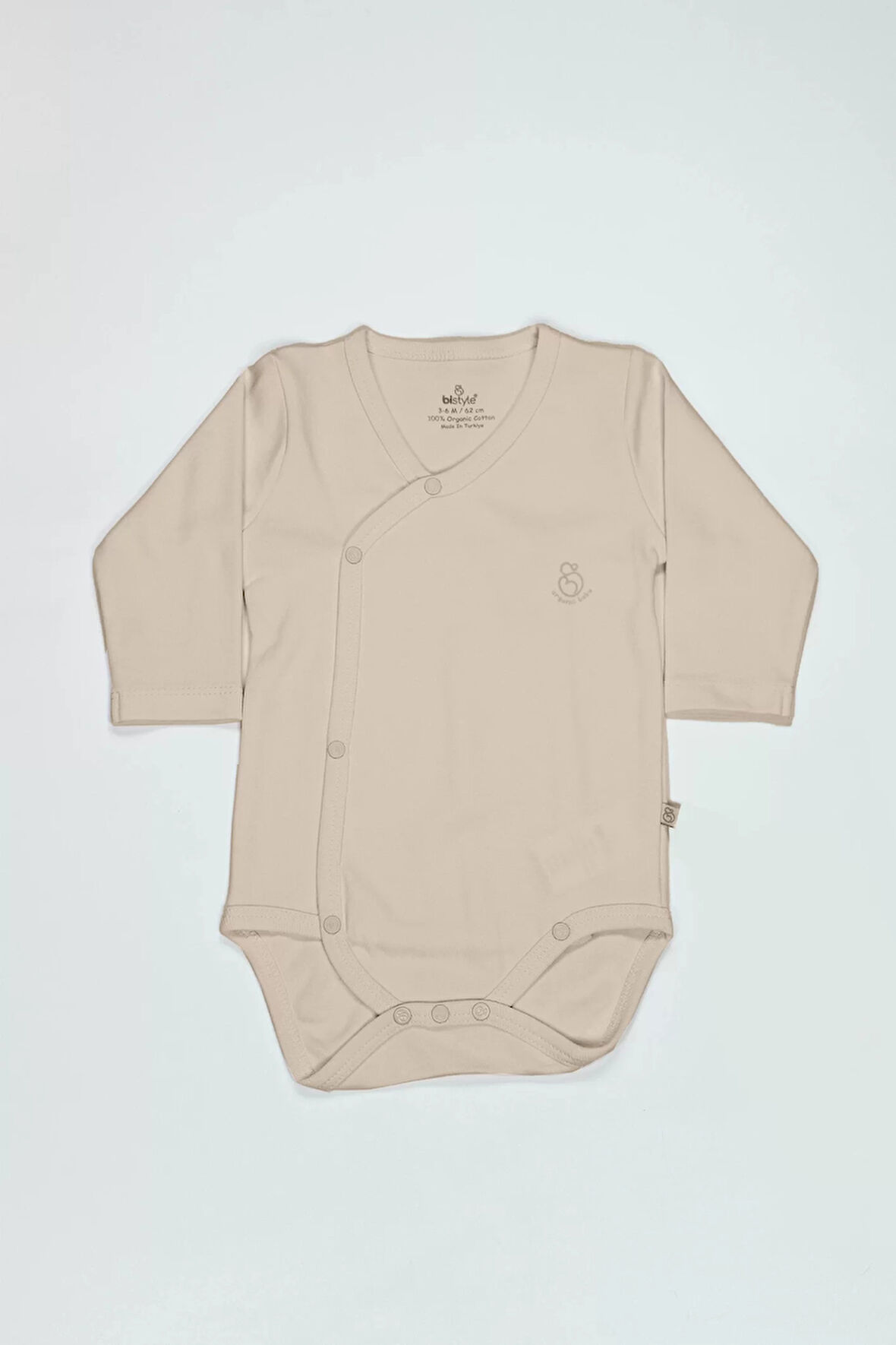 Bistyle Organik Natural Basic Style Kruvaze Uzun Kol Body Bs17102 Bej