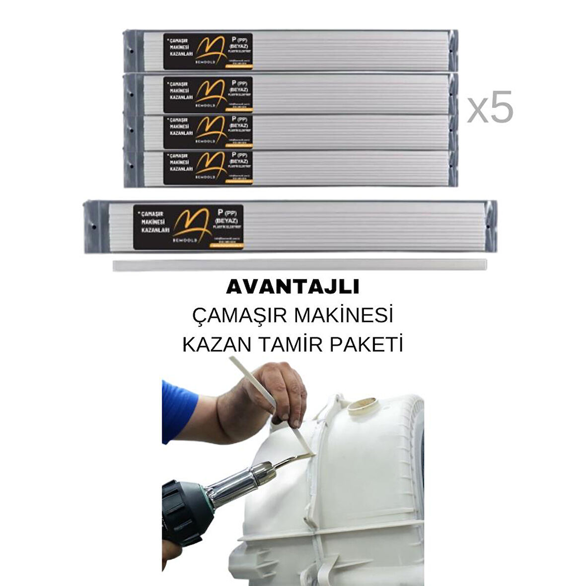 ÇAMAŞIR MAKİNESİ KAZAN TAMİRİ ELEKTROTU X5PAKET