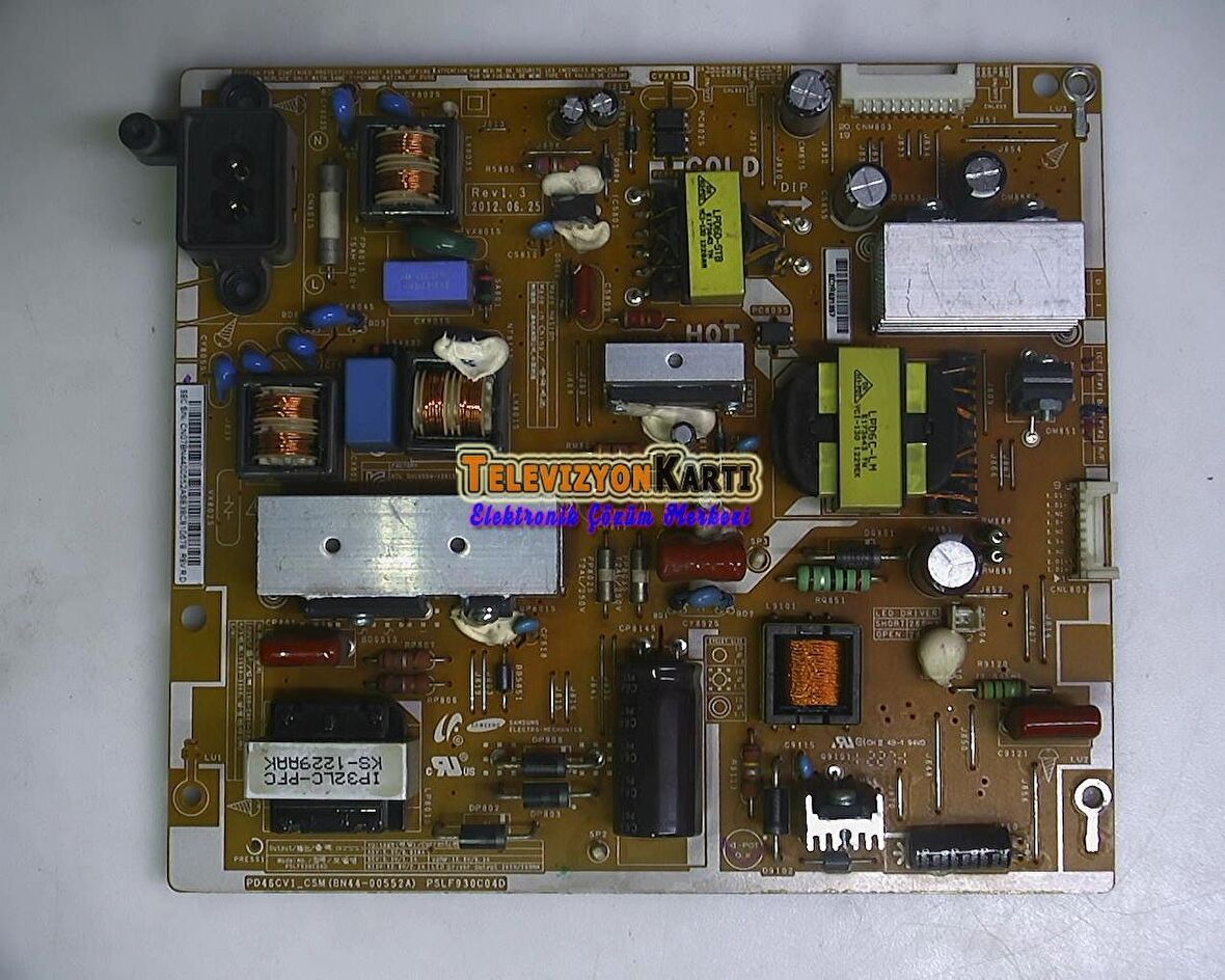 SAMSUNG UE40EH6030 Power Board , BN44-00552A , PD46CV1_CSM , PSLF930C04D , LTJ400HW09-V