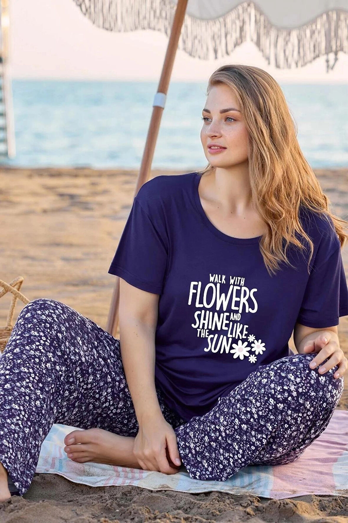 Kadın Pijama Takımı Kısa Kol Büyük Beden & Battal