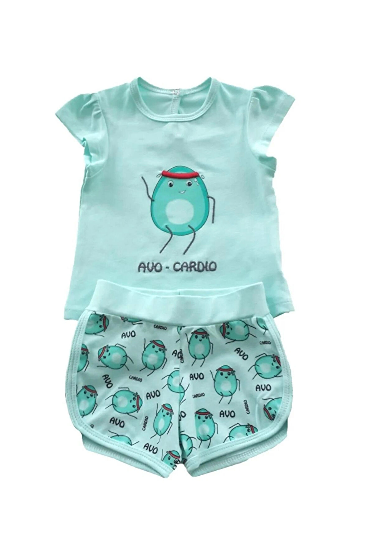 Kız Bebek İkili Takım Şortlu Avo-Cardio Alt Üst Takım