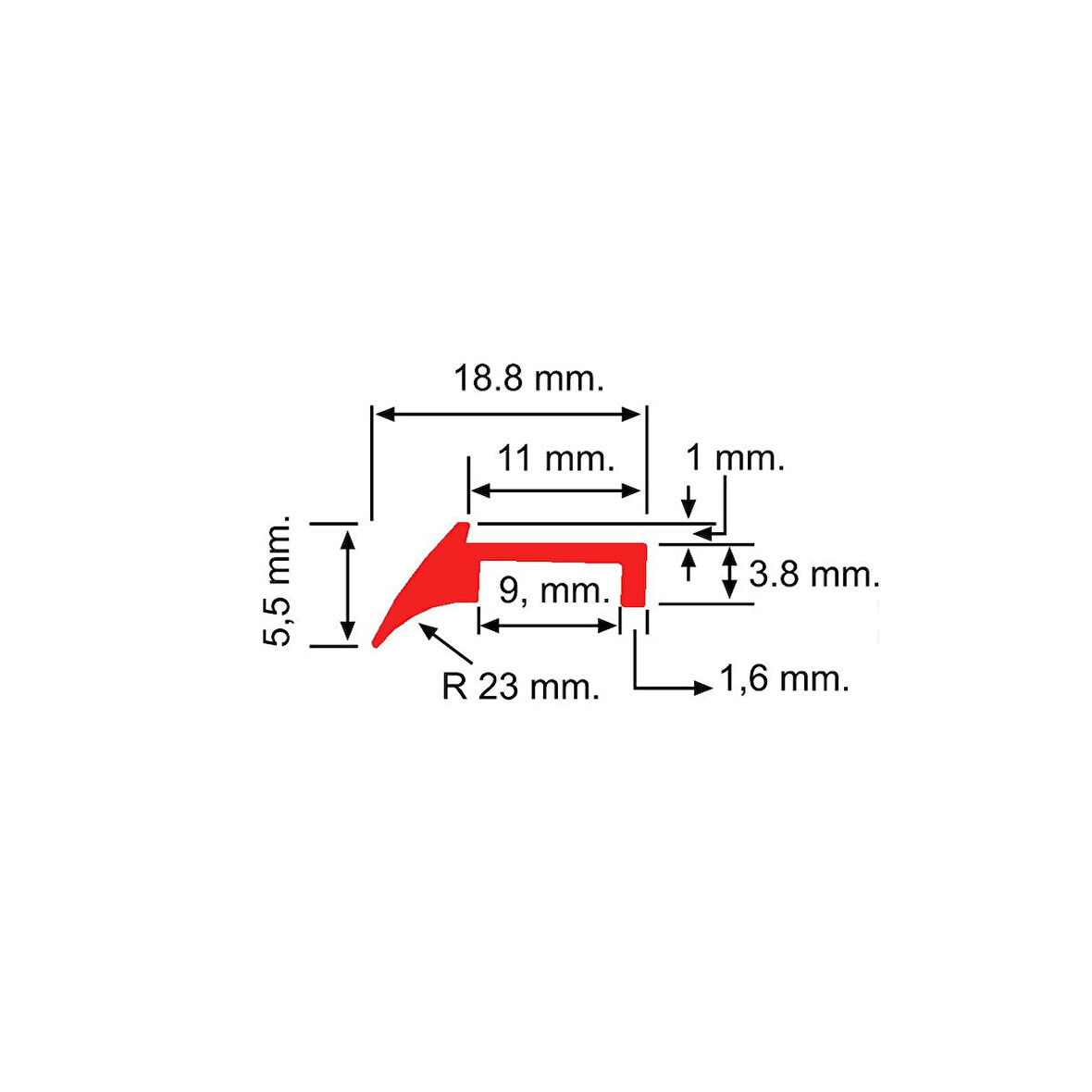 Contacall Cnc Tezgah Eksen Sıyırıcı Fitil Hareketli Eleman Fitili Kırmızı Renk 20 Metre Uzunluk CNC-06