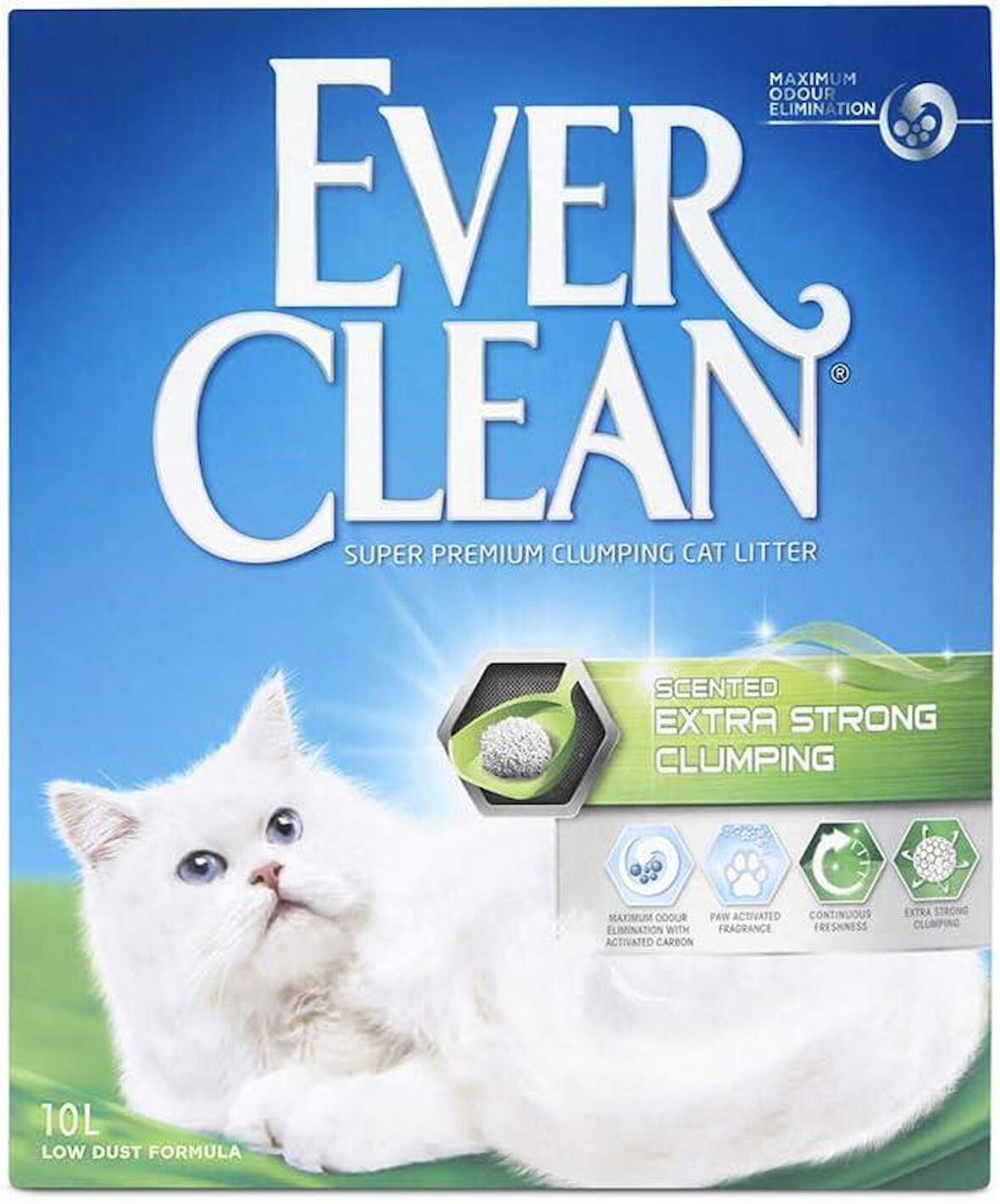 Ever Clean Extra Strong Kokulu Kedi Kumu Ekstra Güçlü Topaklanma Formülü 10 L