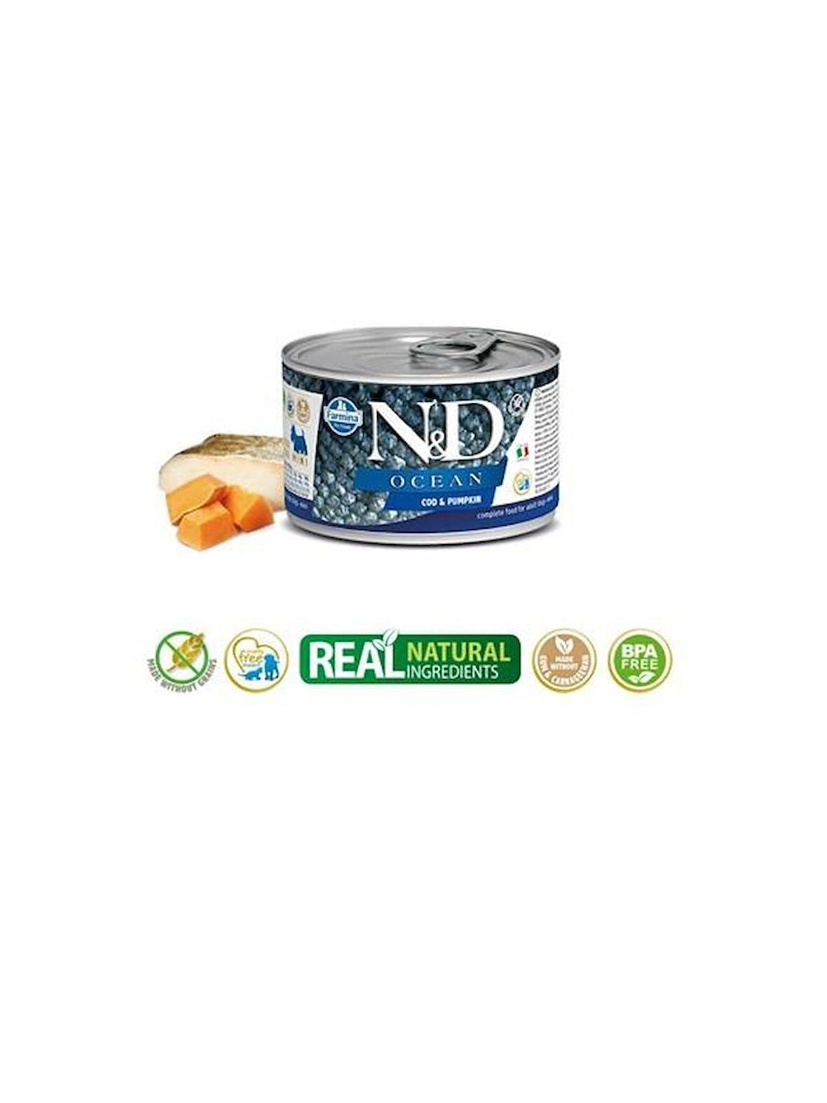 N&D Ocean Balkabaklı Morina Balıklı Yetişkin Köpek Konservesi 140g