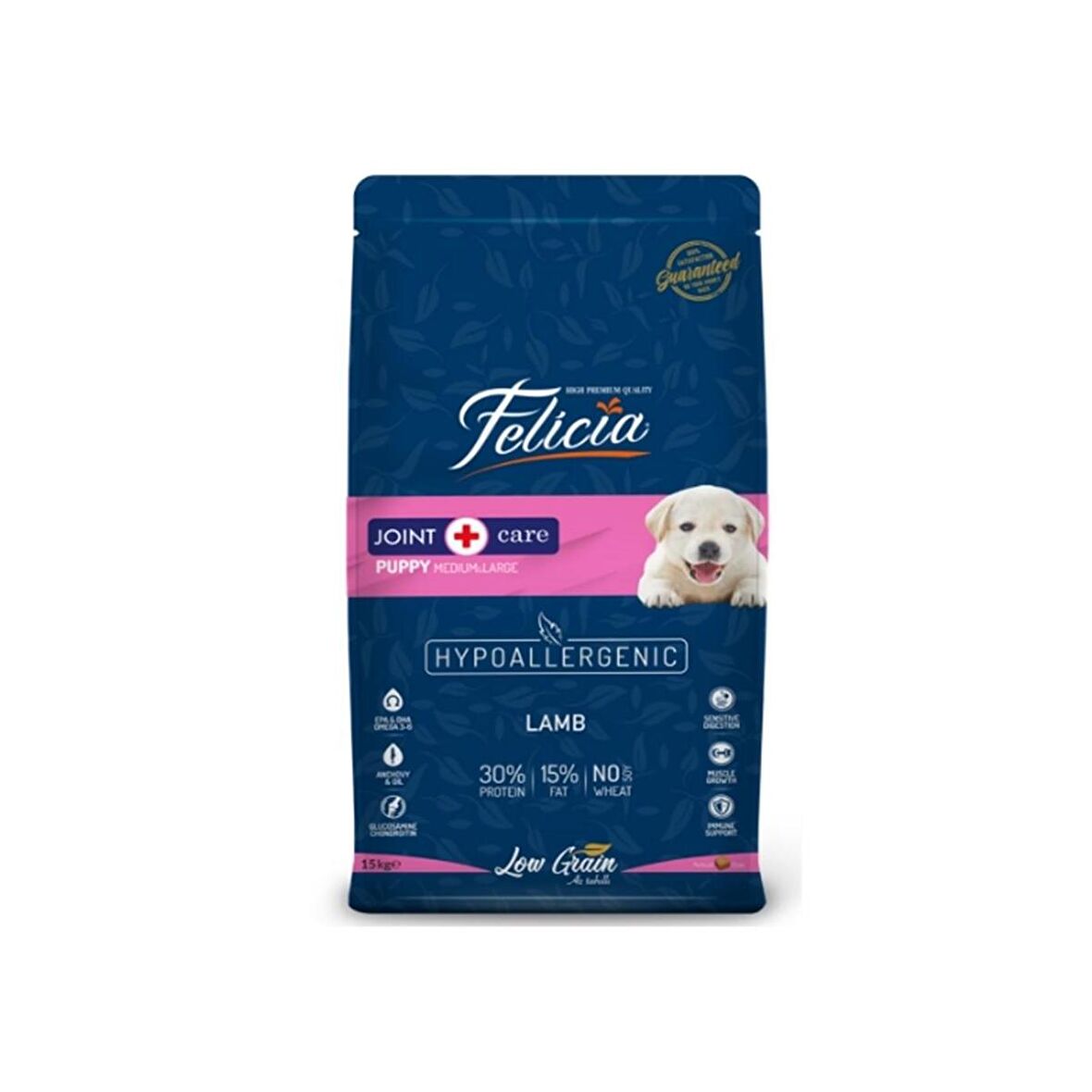 Felicia Az Tahıllı 15 Kg Yavru Kuzulu M/Large Breed HypoAllergenic Köpek Maması