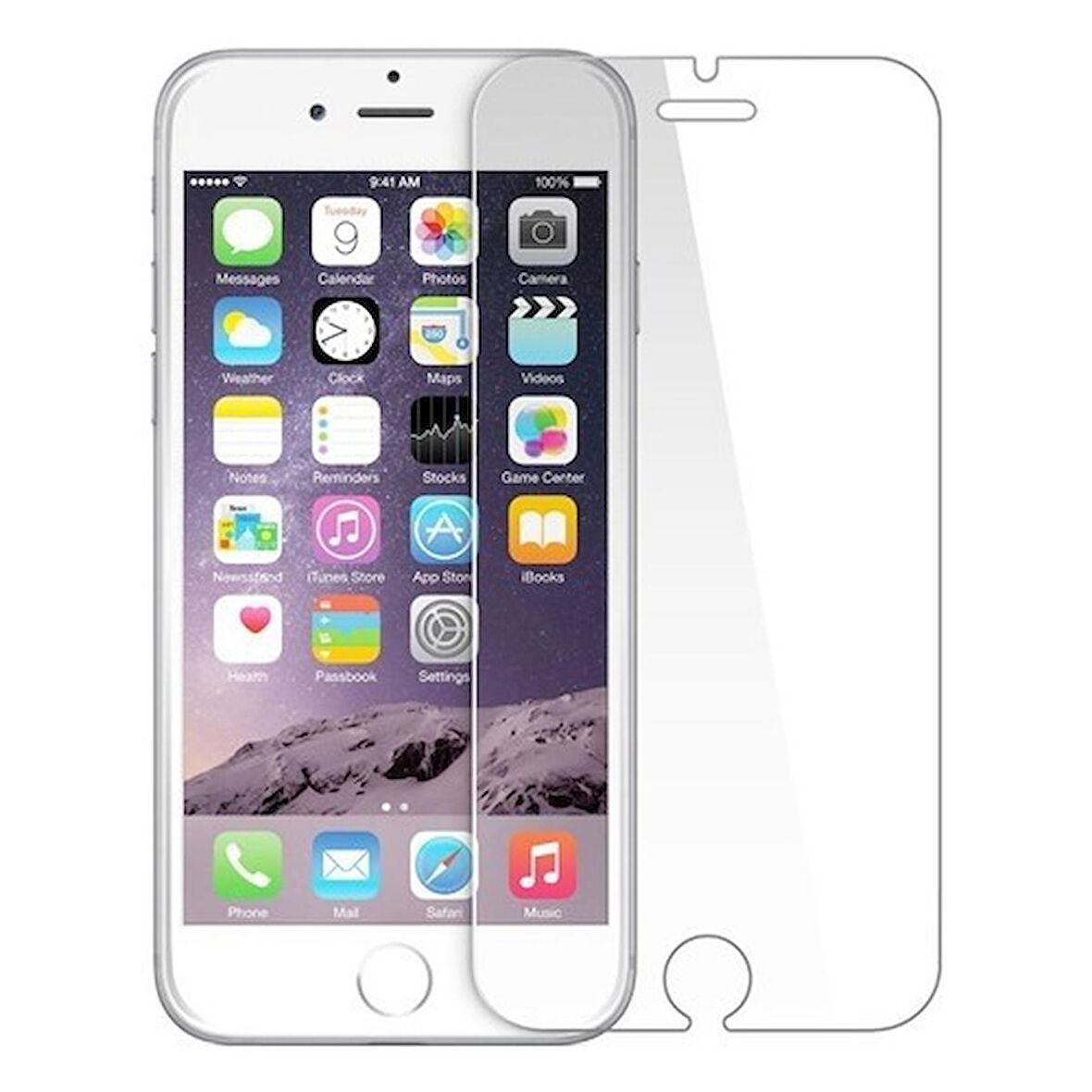 Apple iPhone 8 Uyumlu Ekran Koruyucu Screen Protector Tempered Glass Kristal Netliğinde %100 HD Görüntü, Yüksek Kalite Temperli Kırılmaz Cam