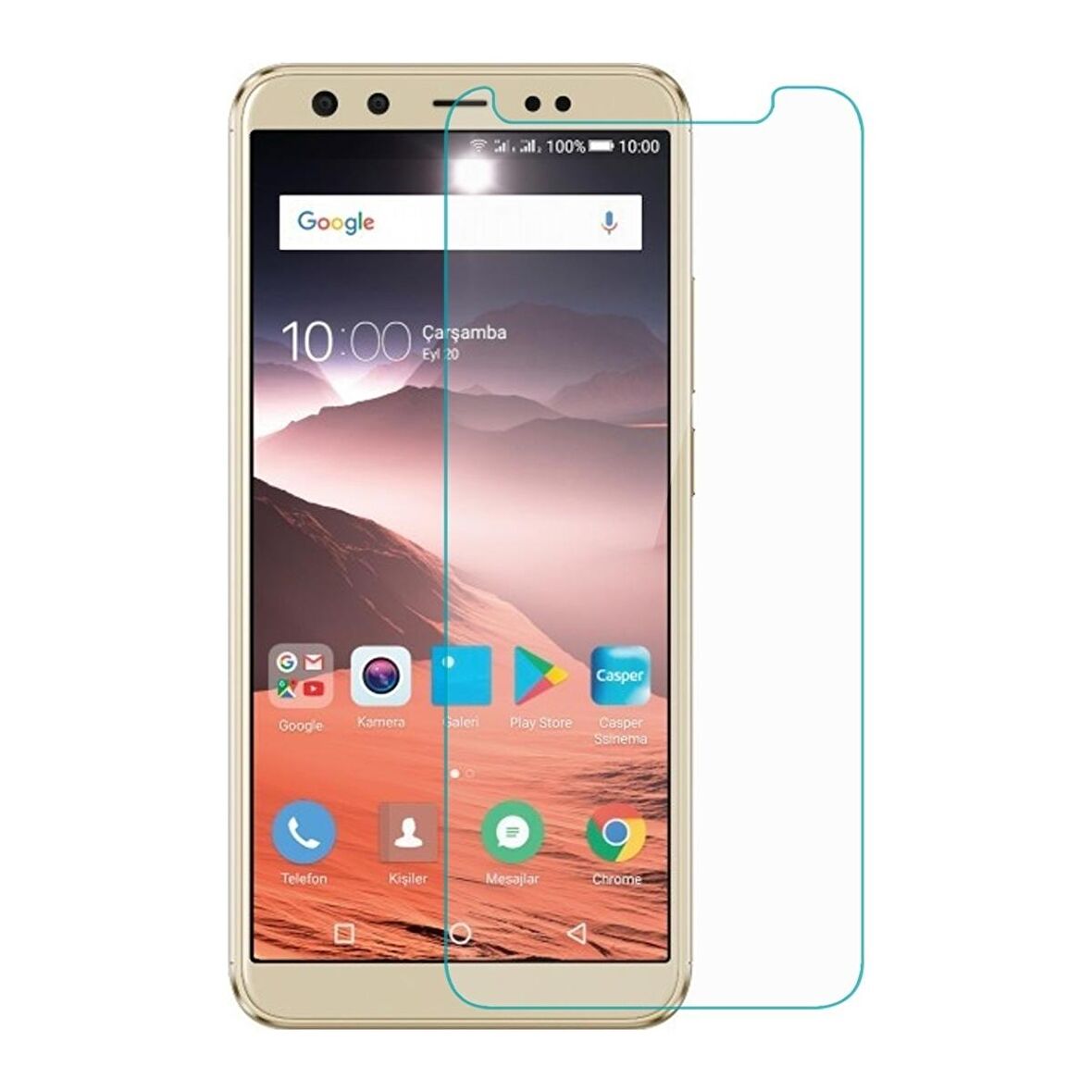 Casper Via F2 Uyumlu Ekran Koruyucu Screen Protector Tempered Glass Kristal Netliğinde %100 HD Görüntü, Yüksek Kalite Temperli Kırılmaz Cam