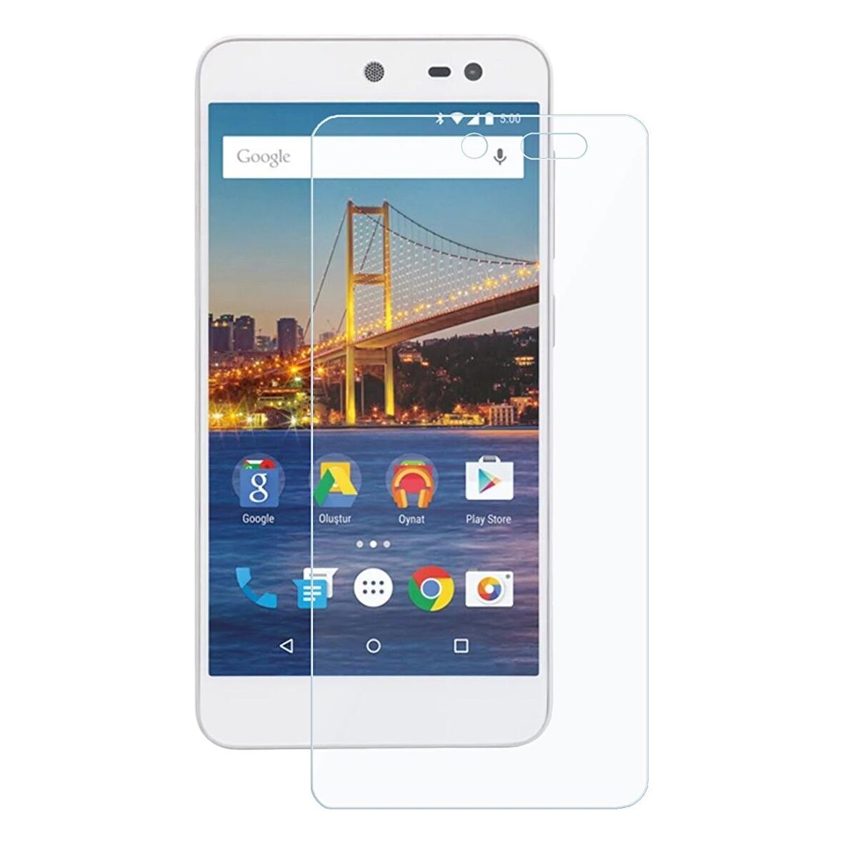 General Mobile Android One 4G Uyumlu Ekran Koruyucu Screen Protector Tempered Glass Kristal Netliğinde %100 HD Görüntü, Yüksek Kalite Temperli Kırılmaz Cam