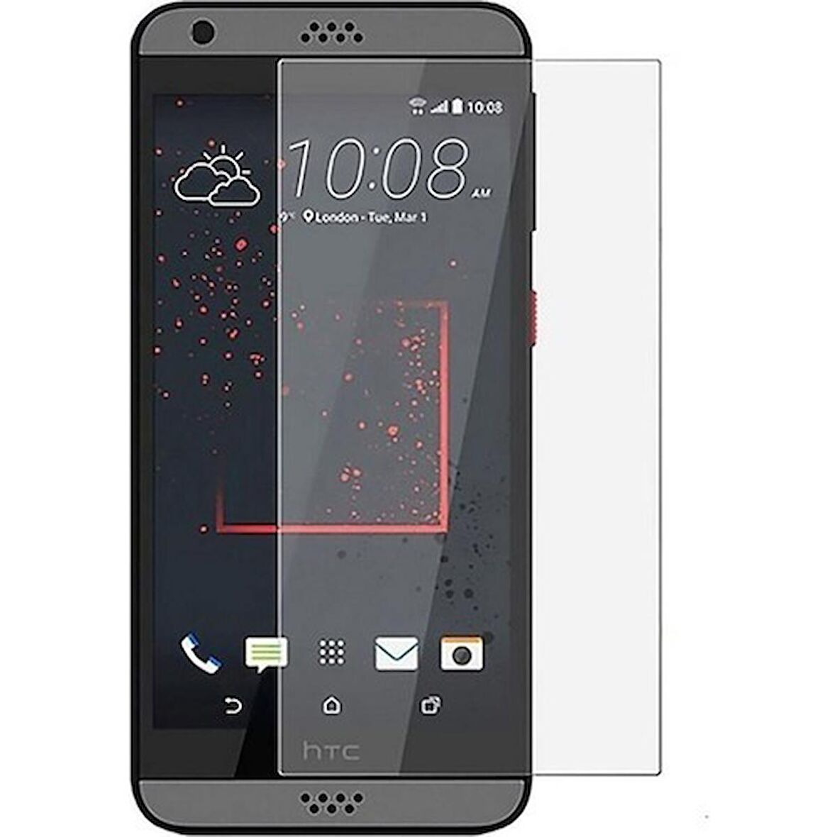 HTC Desire 630 Uyumlu Ekran Koruyucu Screen Protector Tempered Glass Kristal Netliğinde %100 HD Görüntü, Yüksek Kalite Temperli Kırılmaz Cam
