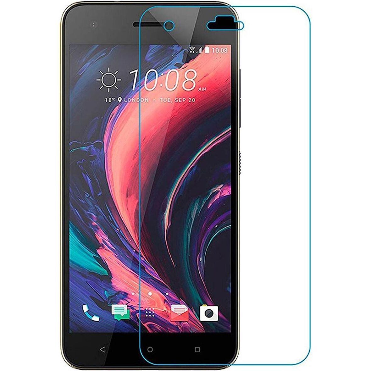 HTC Desire 10 Uyumlu Ekran Koruyucu Screen Protector Tempered Glass Kristal Netliğinde %100 HD Görüntü, Yüksek Kalite Temperli Kırılmaz Cam