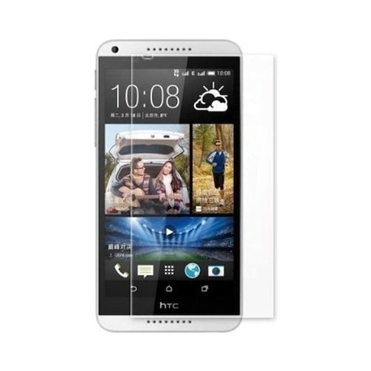 HTC Desire 816 Uyumlu Ekran Koruyucu Screen Protector Tempered Glass Kristal Netliğinde %100 HD Görüntü, Yüksek Kalite Temperli Kırılmaz Cam