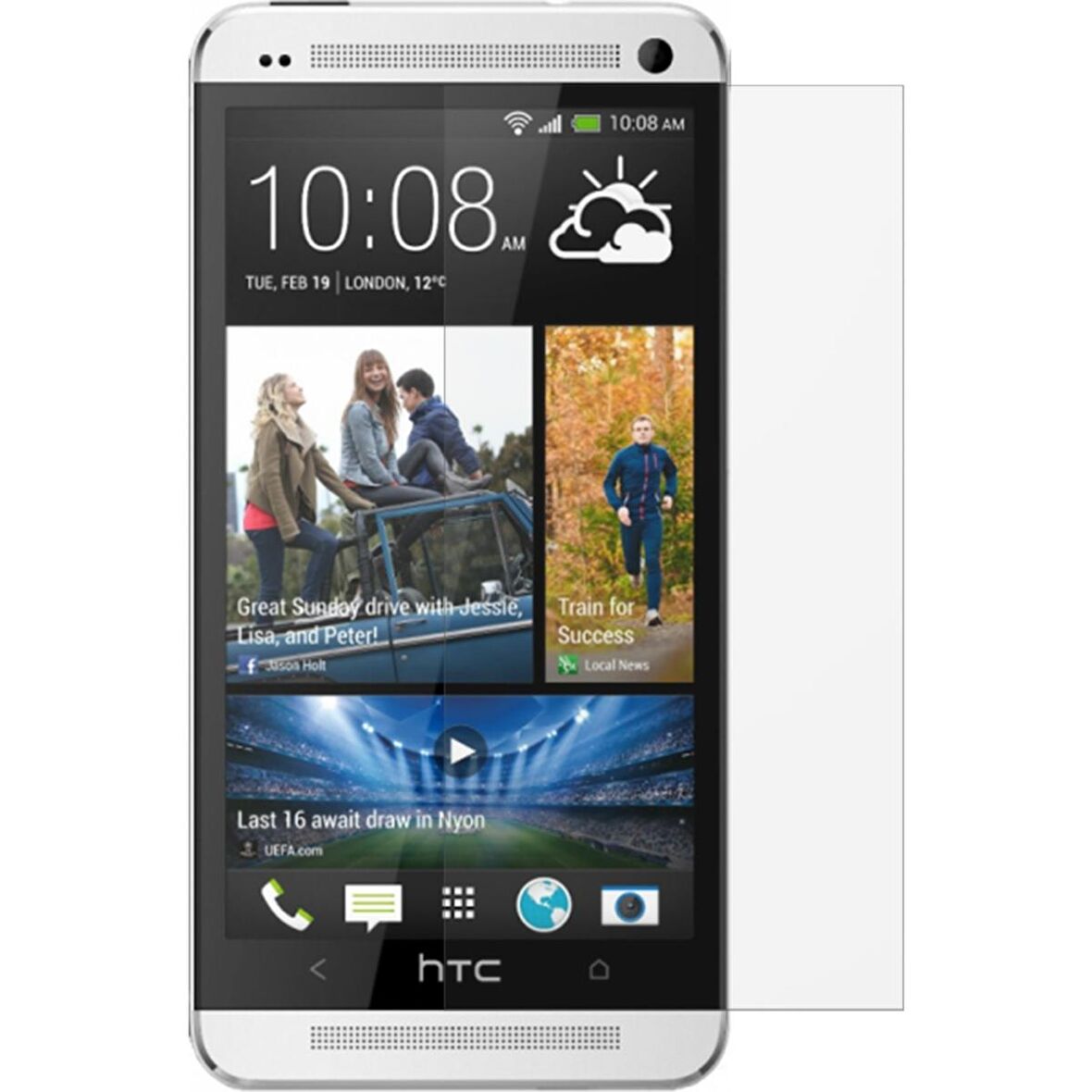 HTC One M7 Uyumlu Ekran Koruyucu Screen Protector Tempered Glass Kristal Netliğinde %100 HD Görüntü, Yüksek Kalite Temperli Kırılmaz Cam