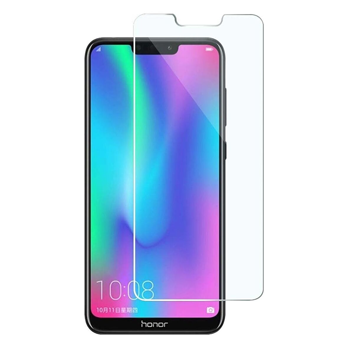 Huawei Honor 8C Uyumlu Ekran Koruyucu Screen Protector Tempered Glass Kristal Netliğinde %100 HD Görüntü, Yüksek Kalite Temperli Kırılmaz Cam