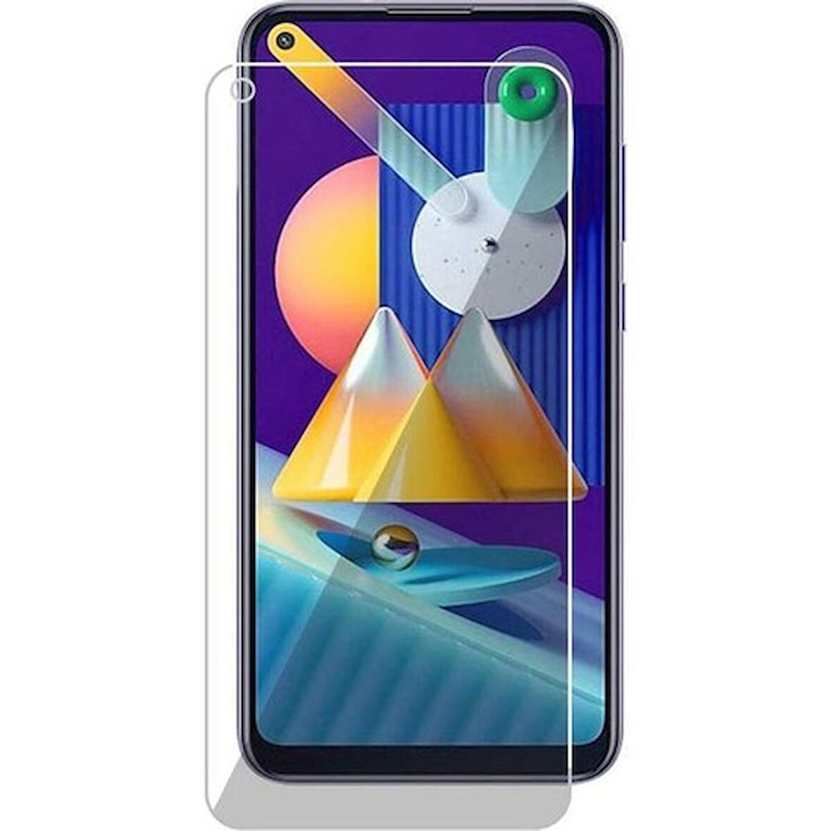 Samsung Galaxy M11 Uyumlu Ekran Koruyucu Screen Protector Tempered Glass Kristal Netliğinde %100 HD Görüntü, Yüksek Kalite Temperli Kırılmaz Cam