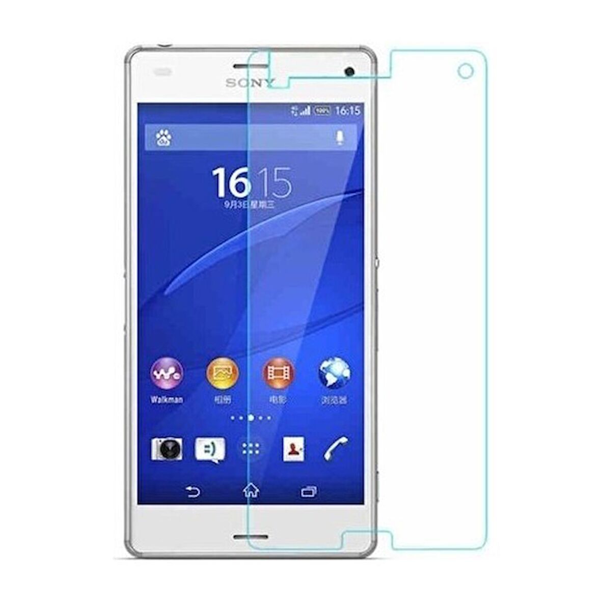 Sony Xperia Z3 Compact Uyumlu Ekran Koruyucu Screen Protector Tempered Glass Kristal Netliğinde %100 HD Görüntü, Yüksek Kalite Temperli Kırılmaz Cam