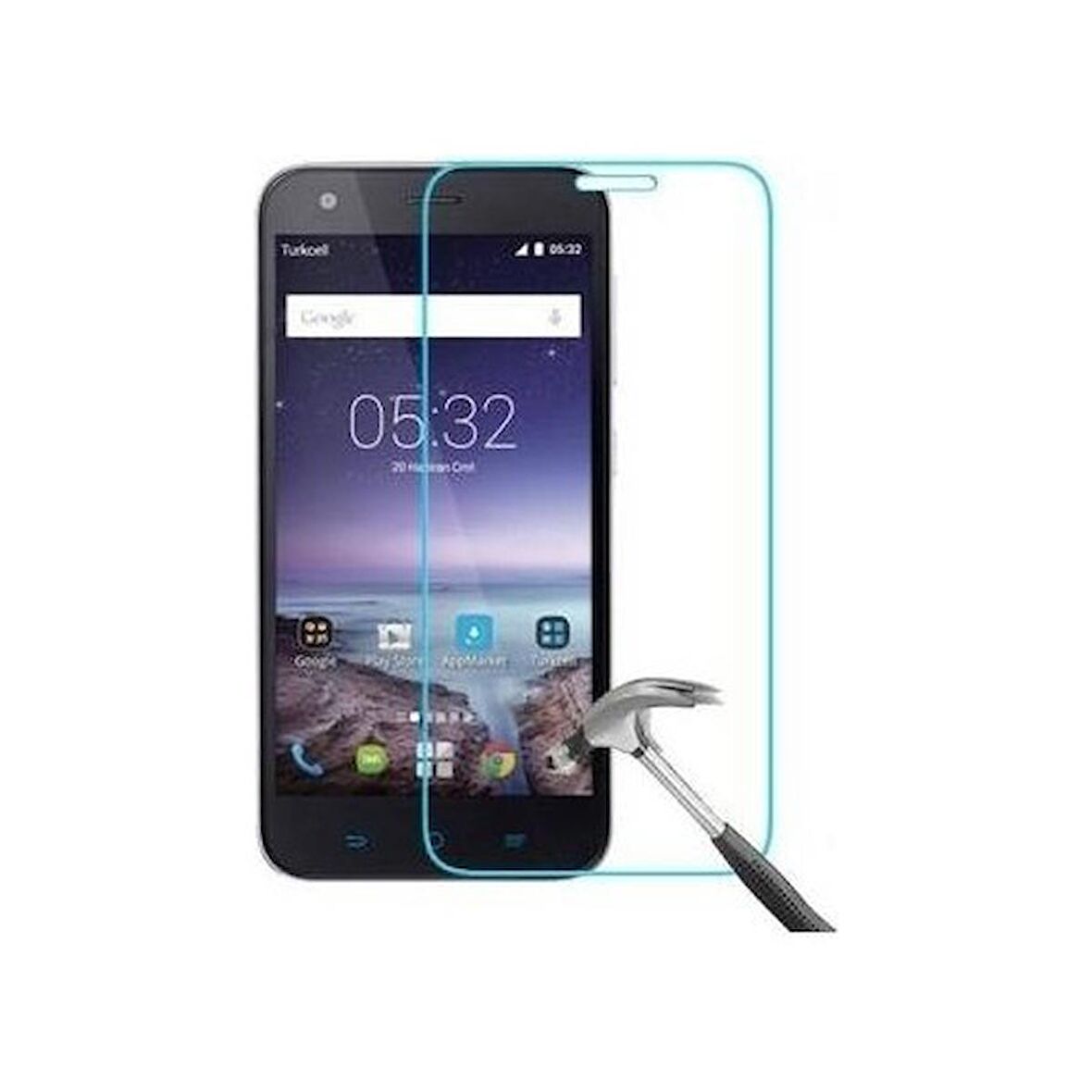 Turkcell T70 Uyumlu Ekran Koruyucu Screen Protector Tempered Glass Kristal Netliğinde %100 HD Görüntü, Yüksek Kalite Temperli Kırılmaz Cam