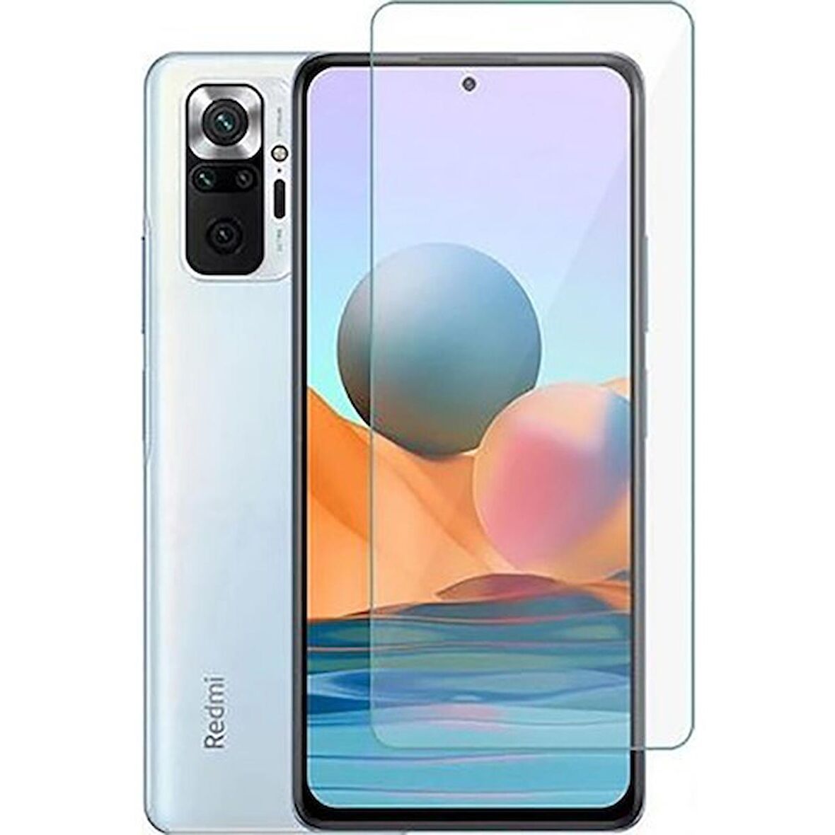 Xiaomi Redmi Note 10S Uyumlu Ekran Koruyucu Screen Protector Tempered Glass Kristal Netliğinde %100 HD Görüntü, Yüksek Kalite Temperli Kırılmaz Cam